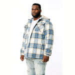 Big And Tall Flannel Shacket - Smoke Rise