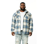 Big And Tall Flannel Shacket - Smoke Rise