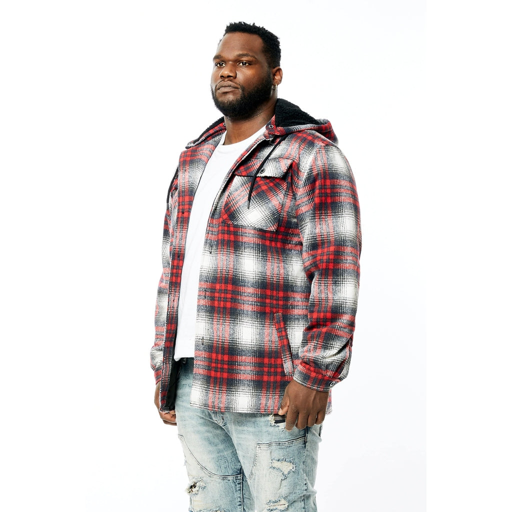 Smoke Rise Big and Tall Big and Tall Flannel Shacket - Red