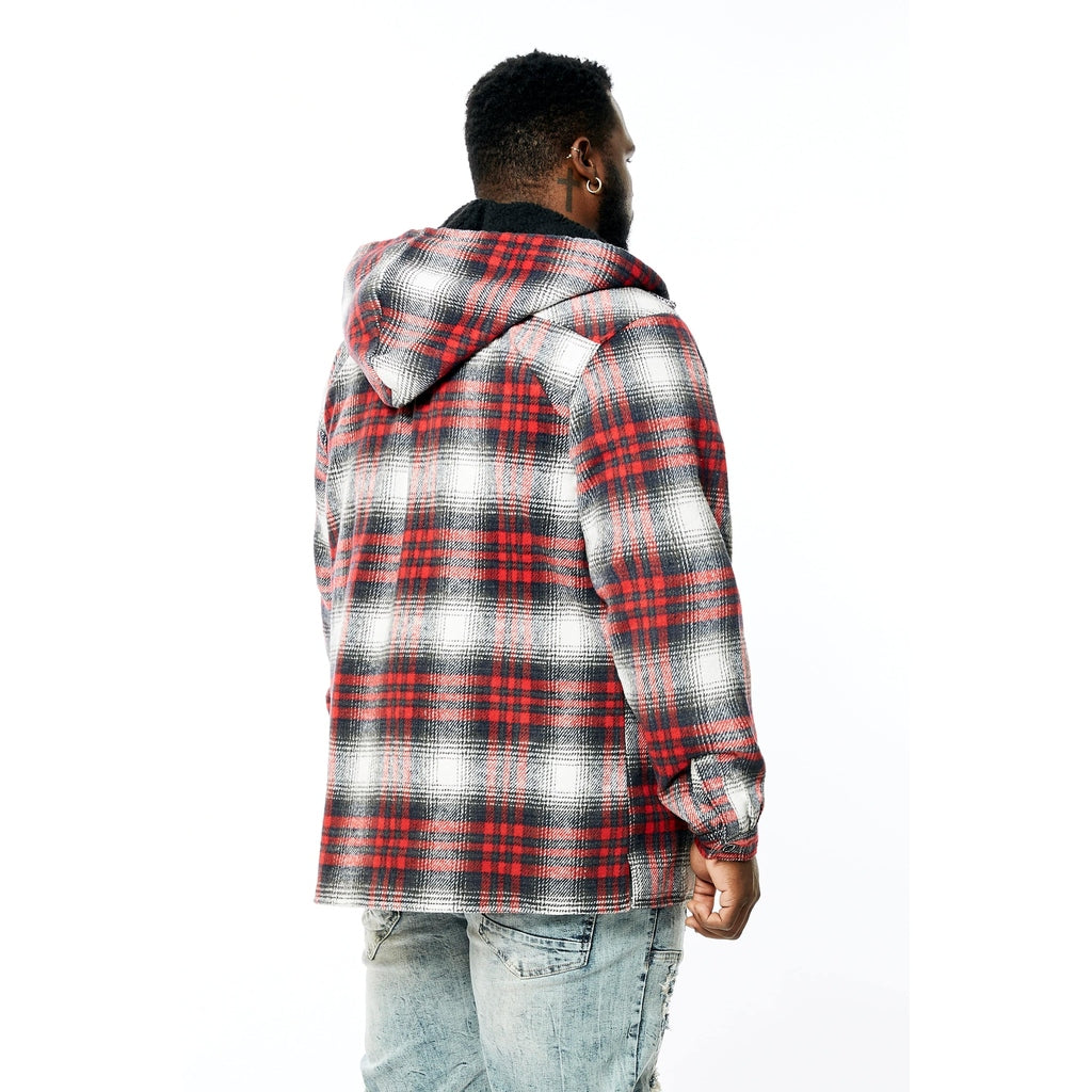 Smoke Rise Big and Tall Big and Tall Flannel Shacket - Red