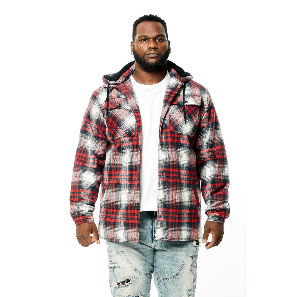 Smoke Rise Big and Tall Big and Tall Flannel Shacket - Red