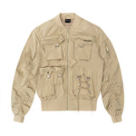 Big And Tall Mixed Media Utility Jacket - Smoke Rise