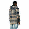 Big And Tall Varsity Patch Flannel Shacket - Smoke Rise