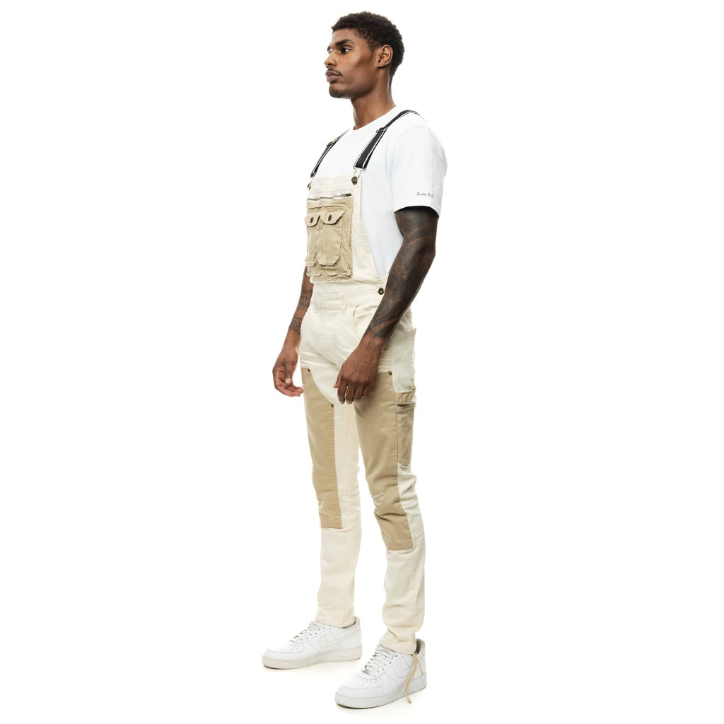 Smoke Rise Workwear Canvas Overalls - Ecru