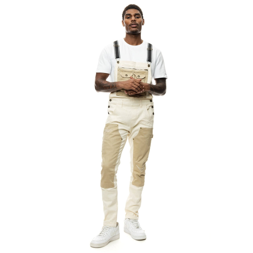 Smoke Rise Workwear Canvas Overalls - Ecru