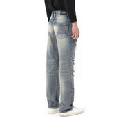 Smoke Rise Rip & Repair Curved Denim Pants - Heritage Blue
