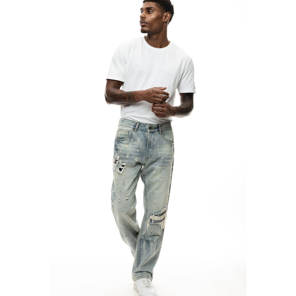 Smoke Rise Shotgun Wide Jean - Industrial Blue