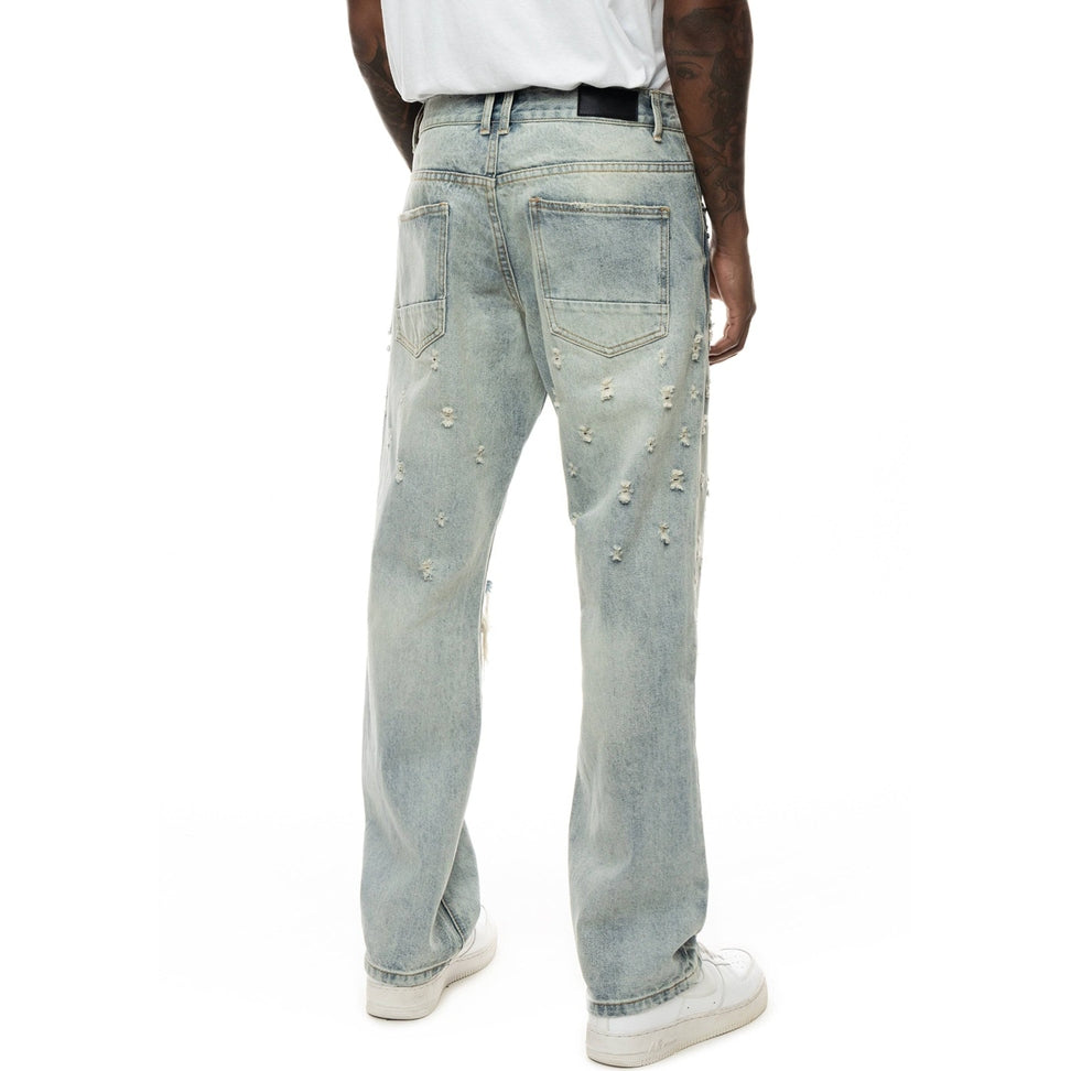 Smoke Rise Shotgun Wide Jean - Industrial Blue