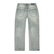 Smoke Rise Shotgun Wide Jean - Industrial Blue