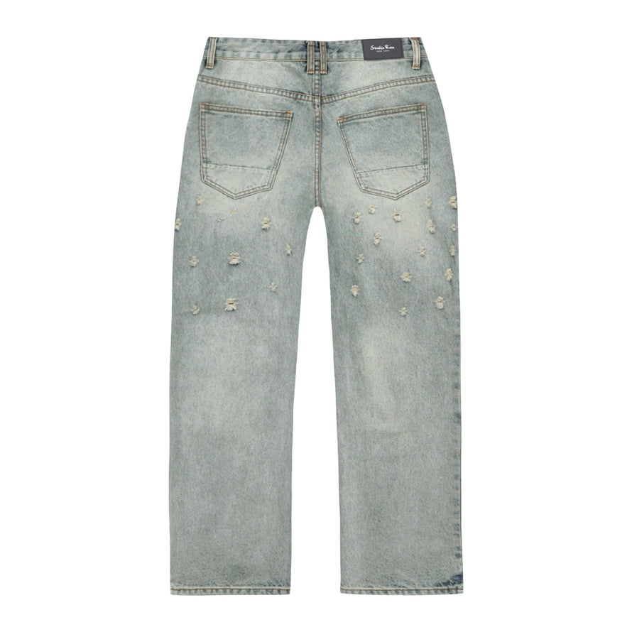 Smoke Rise Shotgun Wide Jean - Industrial Blue