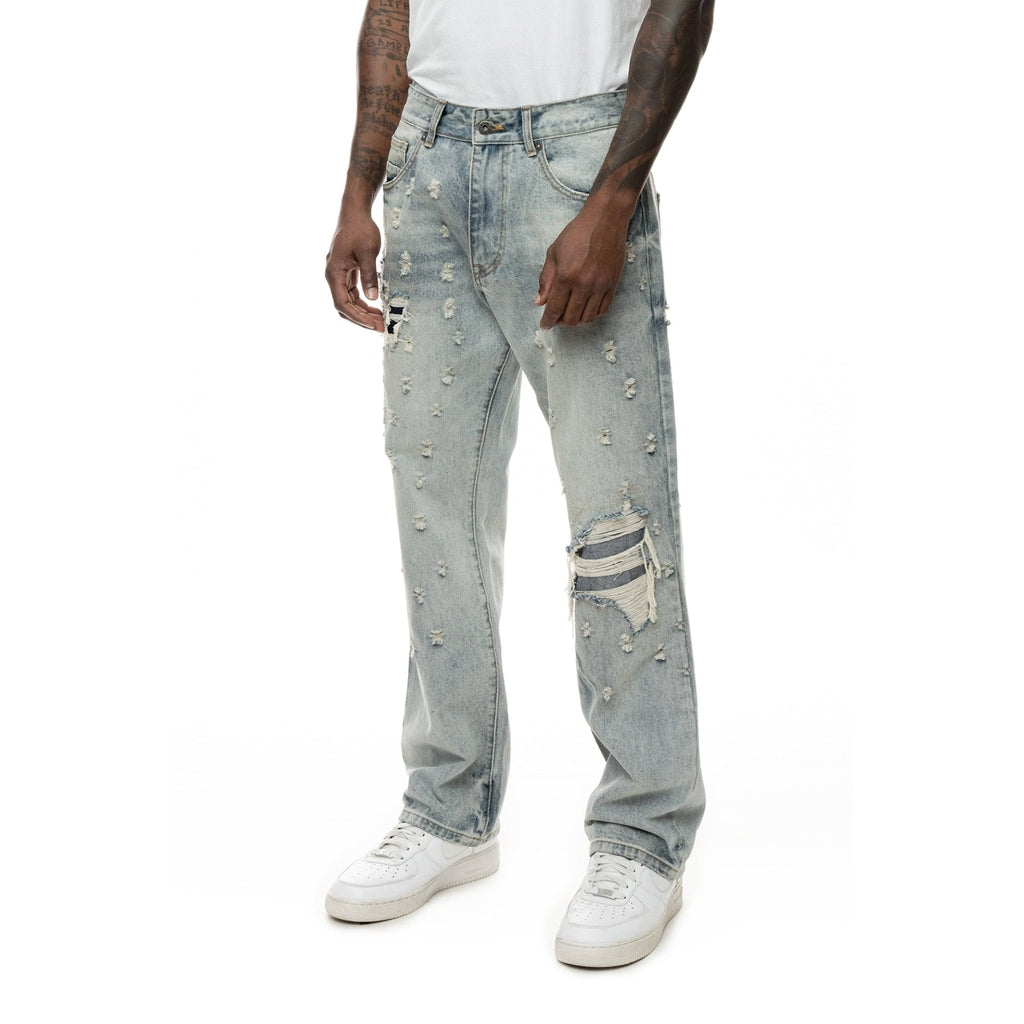 Smoke Rise Shotgun Wide Jean - Industrial Blue