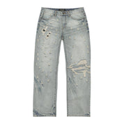 Smoke Rise Shotgun Wide Jean - Industrial Blue