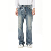 Smoke Rise Clear Foil Denim Pants - Clear Foil Blue