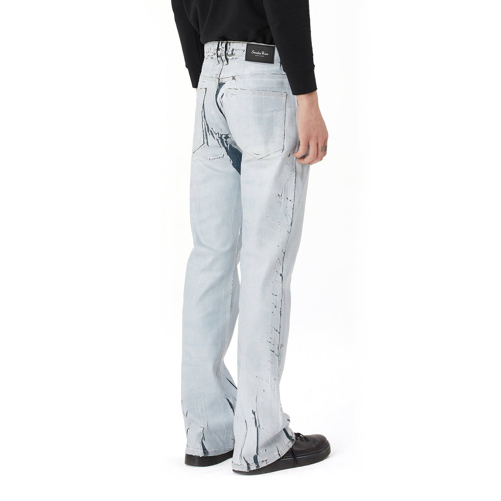 Smoke Rise Matt Foil Denim Pants - Matte Foil Blue