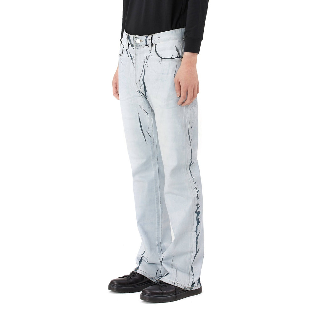 Smoke Rise Matt Foil Denim Pants - Matte Foil Blue