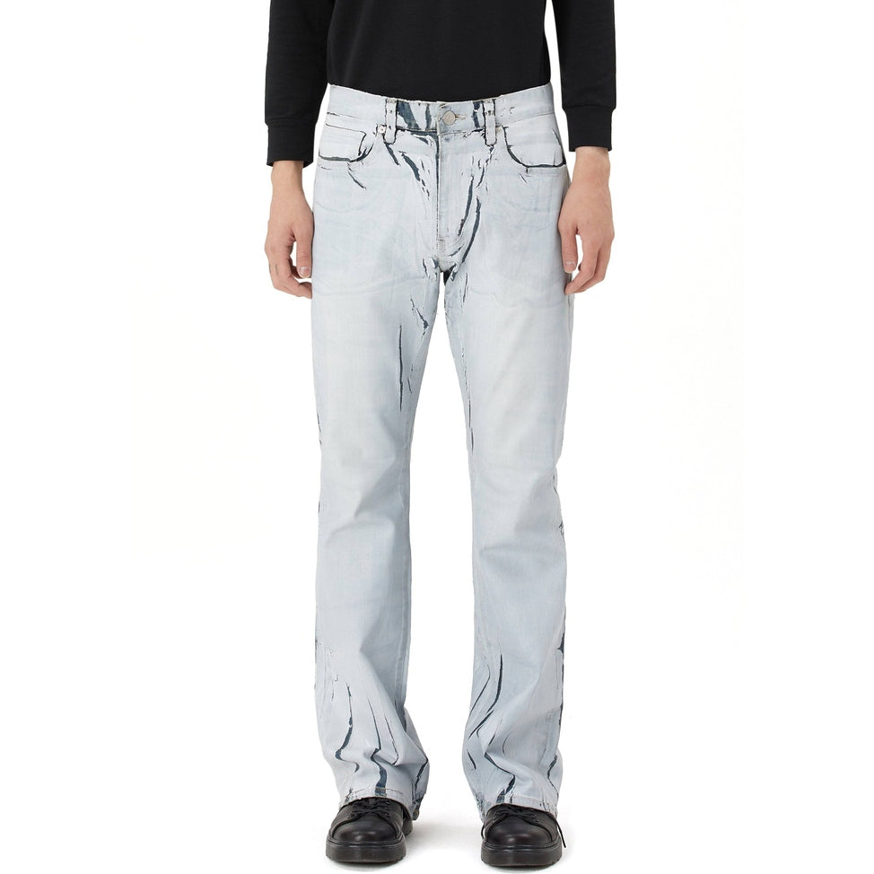 Smoke Rise Matt Foil Denim Pants - Matte Foil Blue
