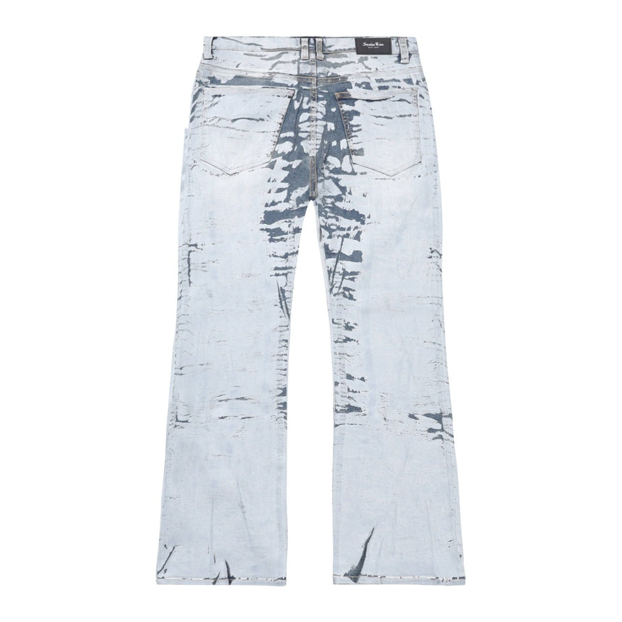 Smoke Rise Matt Foil Denim Pants - Matte Foil Blue