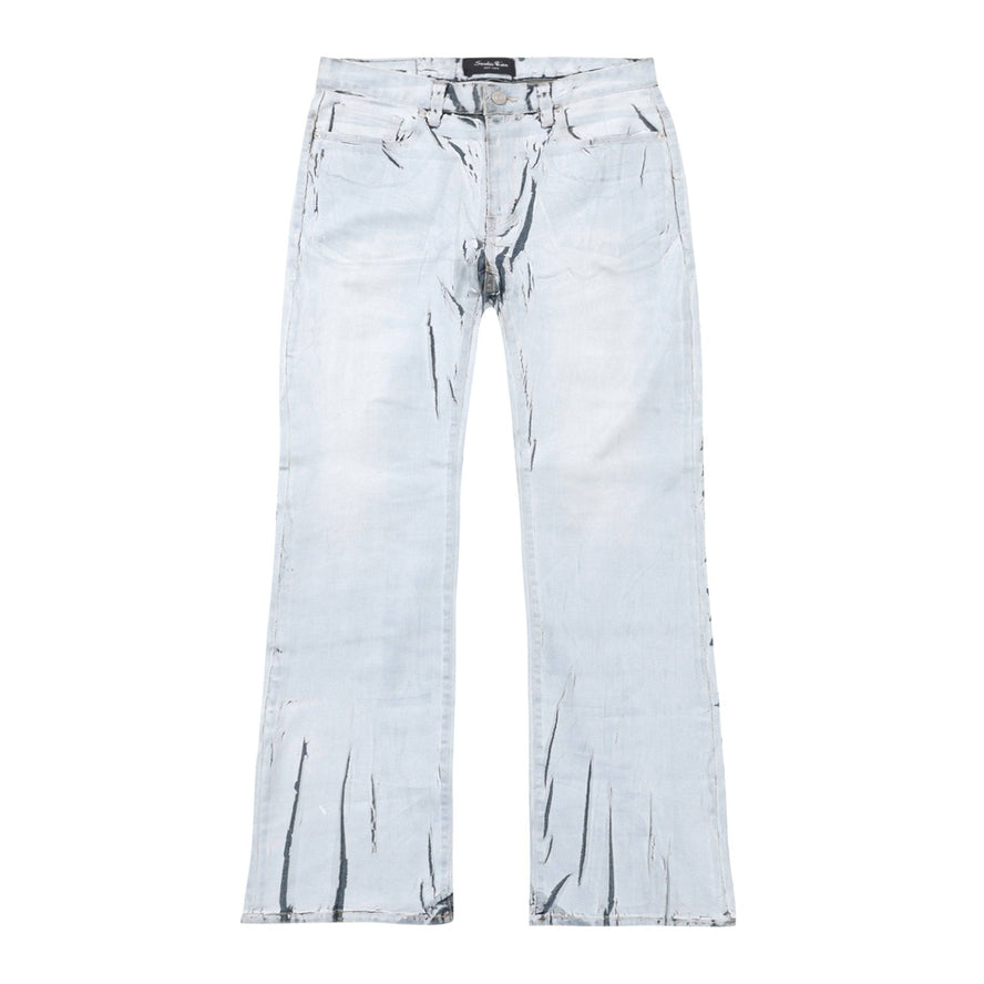 Smoke Rise Matt Foil Denim Pants - Matte Foil Blue