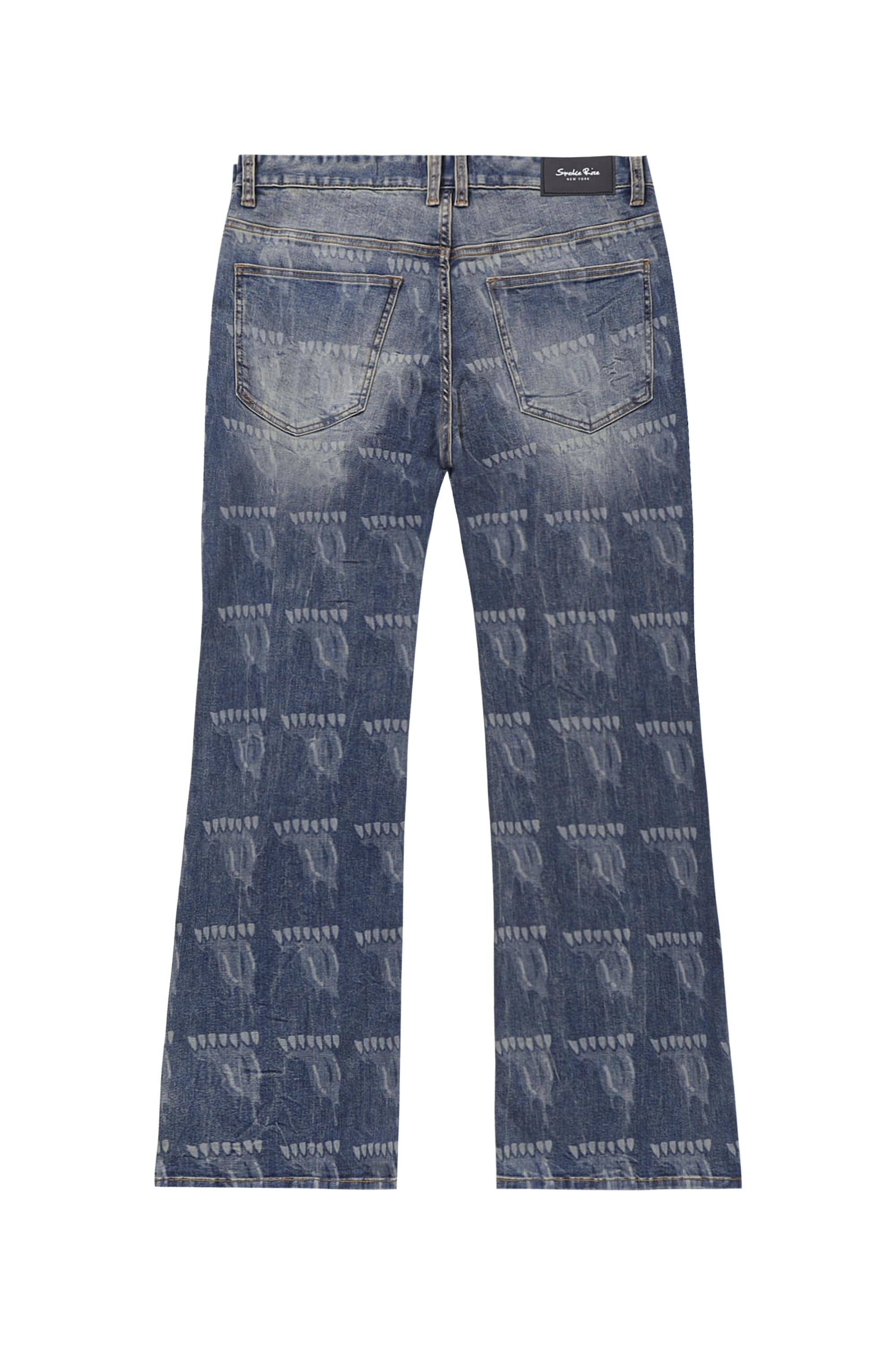 Blue Floral-print jeans | Erdem | MATCHES UK
