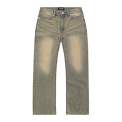 Smoke Rise Brown Tinted Denim Pants - Bronze Blue