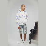 Monogram Fashion Hoodie White/Multi - Smoke Rise
