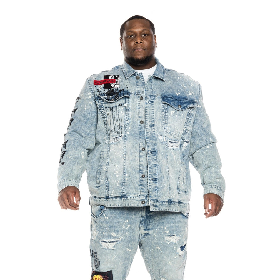 Big and tall jean jacket hotsell