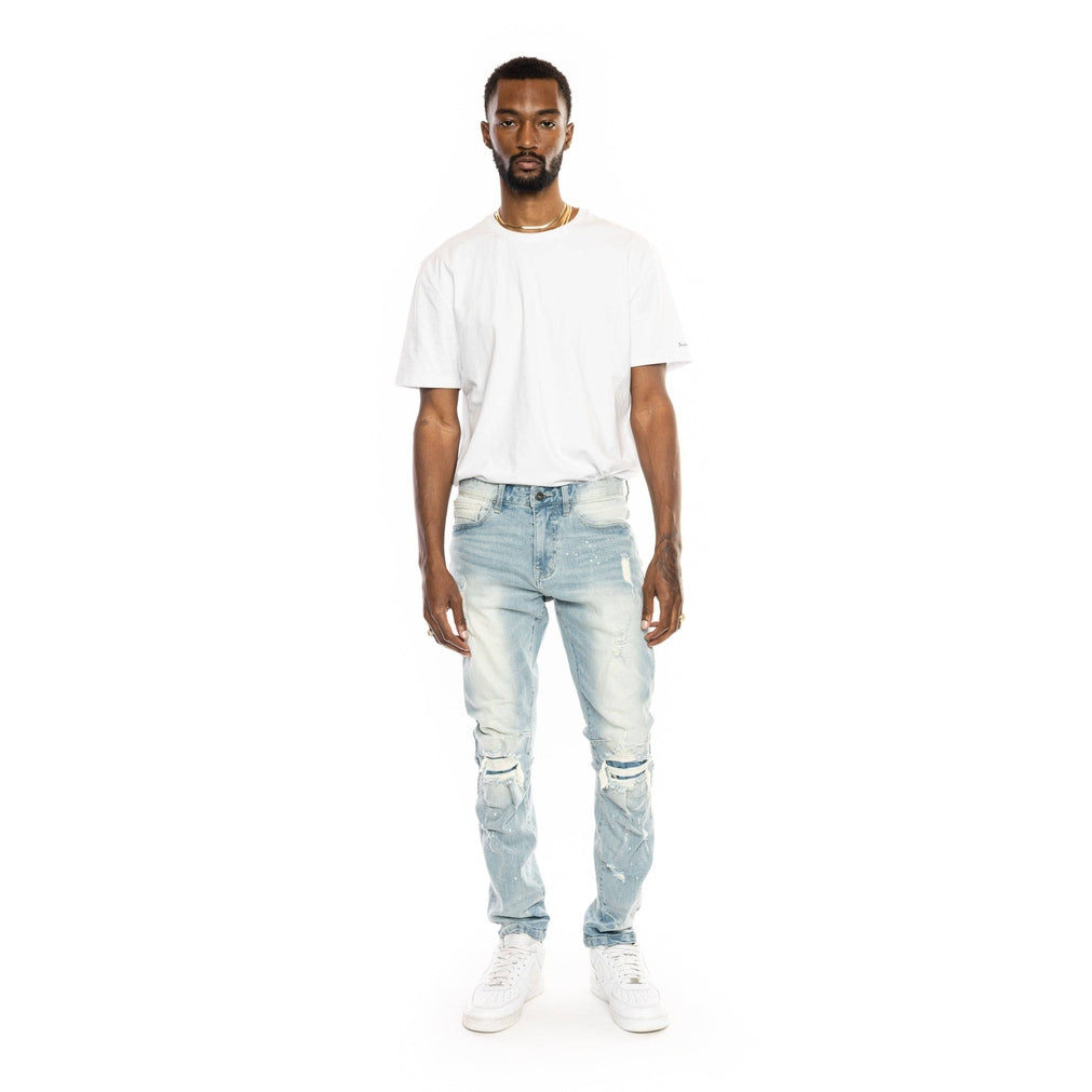 Smoke Rise Rip & Repair Jeans - Harper Blue