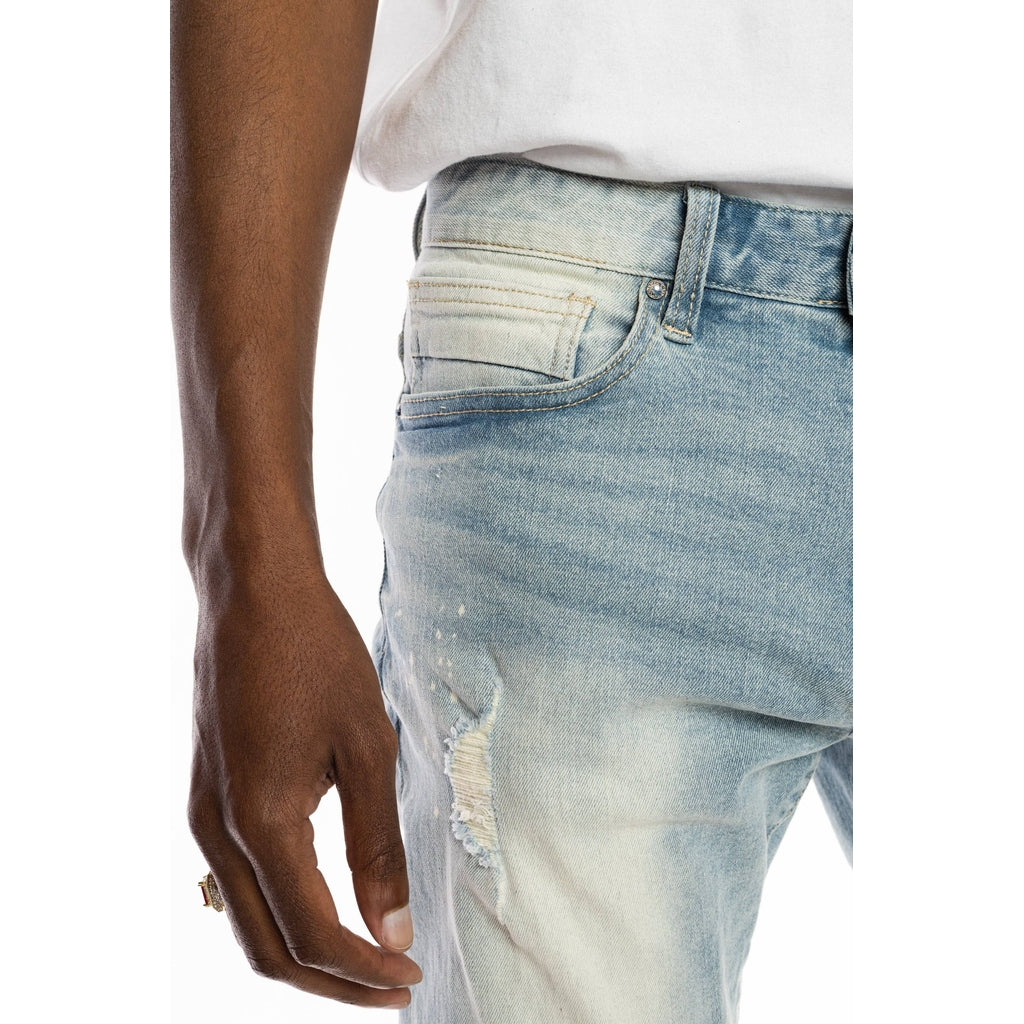 Smoke Rise Rip & Repair Jeans - Harper Blue