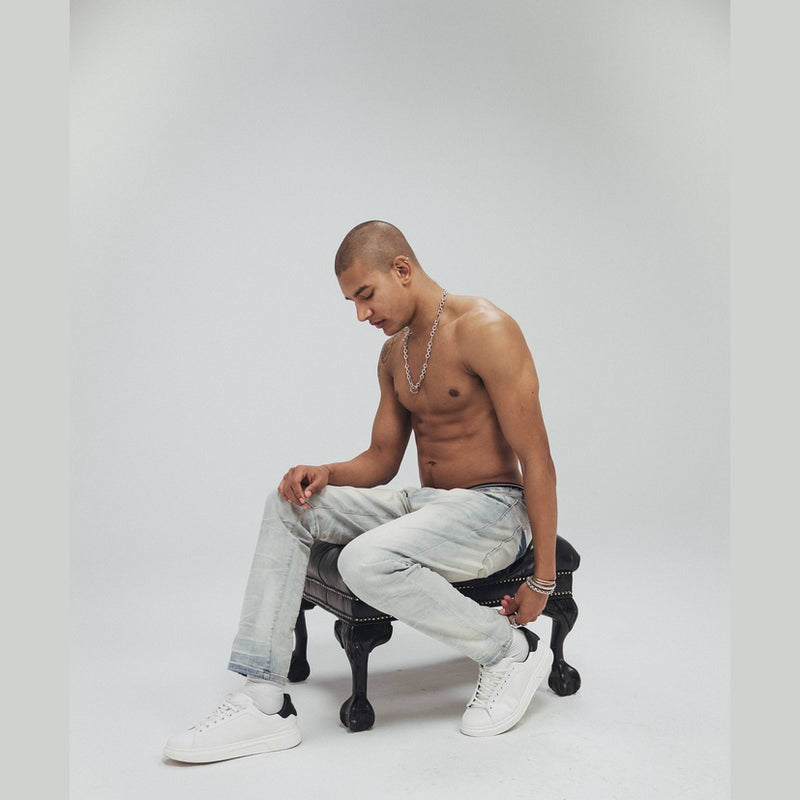 Stone Washed Basic Jeans Norwich Blue - Smoke Rise