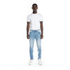 Bleached Detail Semi Basic Jeans Ocean Blue - Smoke Rise