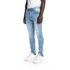 Bleached Detail Semi Basic Jeans Ocean Blue - Smoke Rise