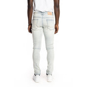 Smoke Rise Rip And Repair Fashion Jeans - Hazy Blue