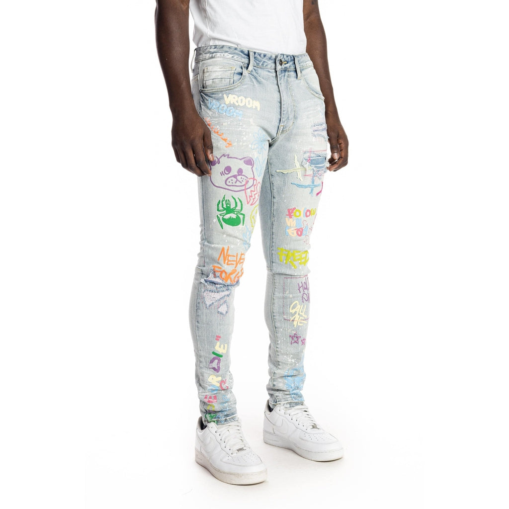 Smoke Rise Multi Color Fashion Jeans