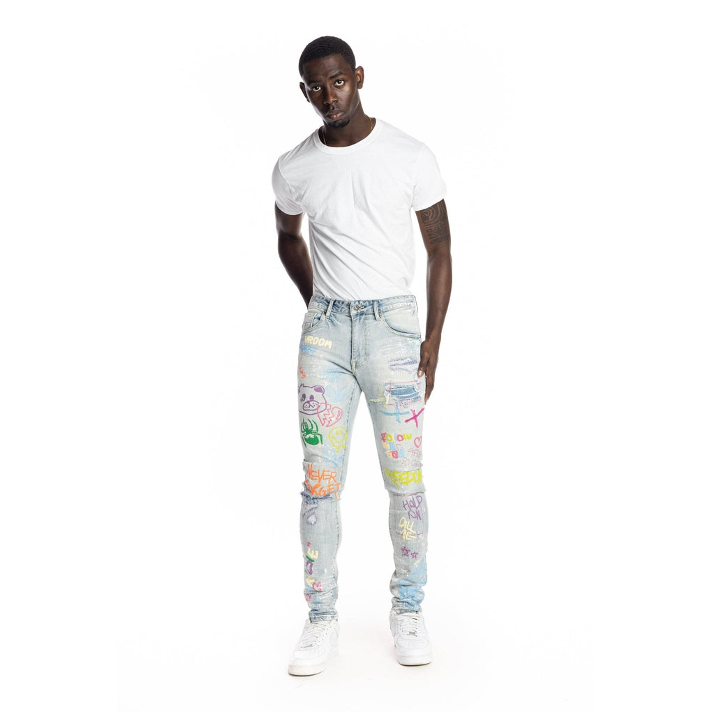 Smoke Rise Multi Color Fashion Jeans