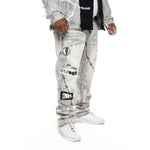 Big and Tall Mixed Media Fashion Jeans - Smoke Rise