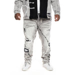 Big and Tall Mixed Media Fashion Jeans - Smoke Rise