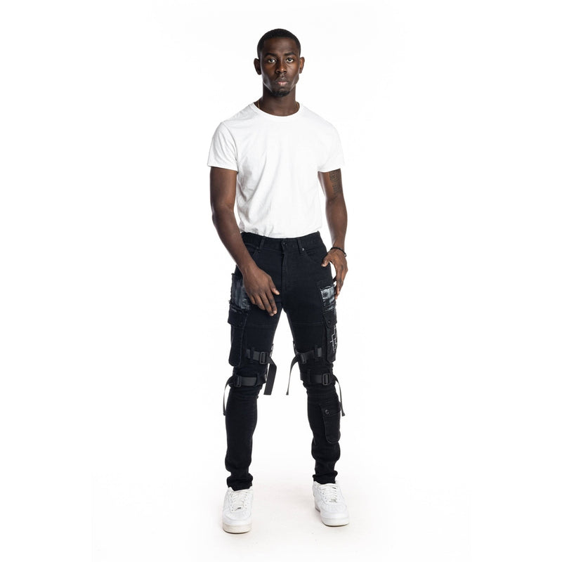 Multipocket Twill Fashion Utility Pants Black - Smoke Rise