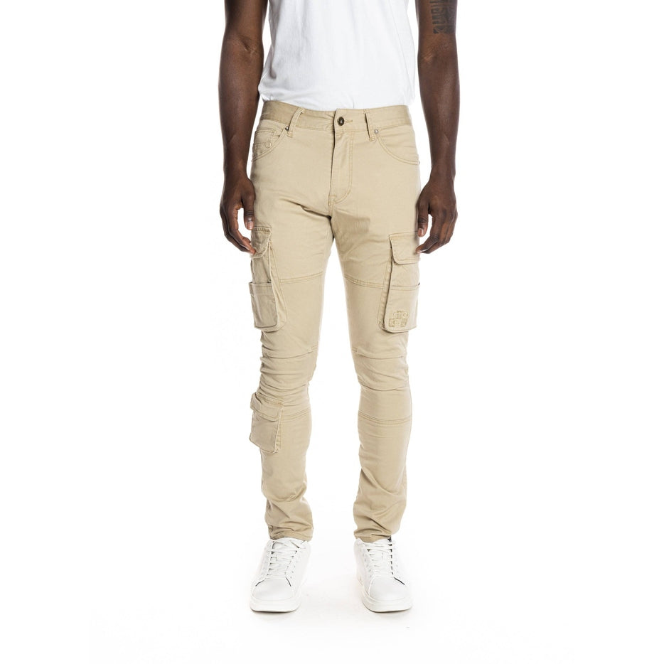 Smoke Rise Multipocket Cargo Twill Pants - Khaki