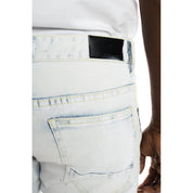 Smoke Rise Overspray Fashion Jeans- Opaque Blue