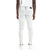 Smoke Rise Overspray Fashion Jeans- Opaque Blue