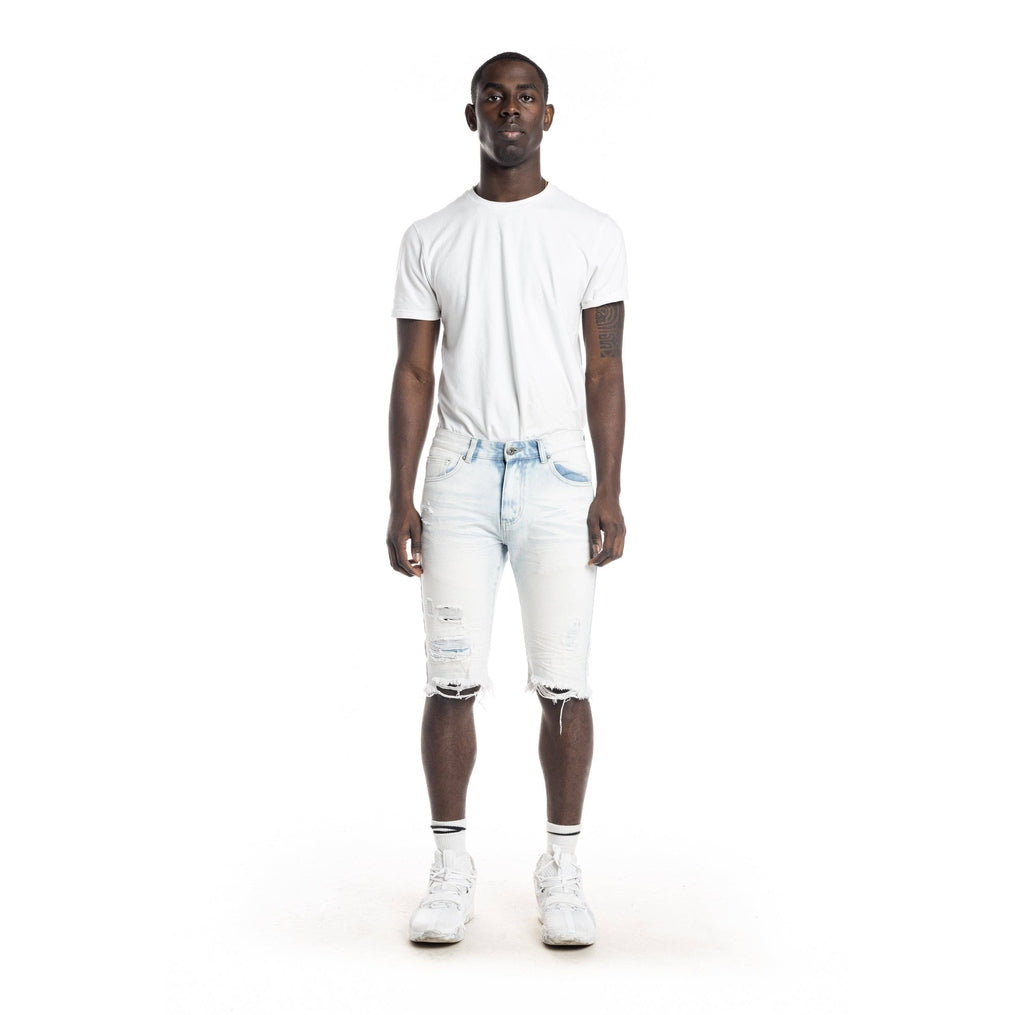 Smoke Rise Basic Jean Shorts - Pale Blue