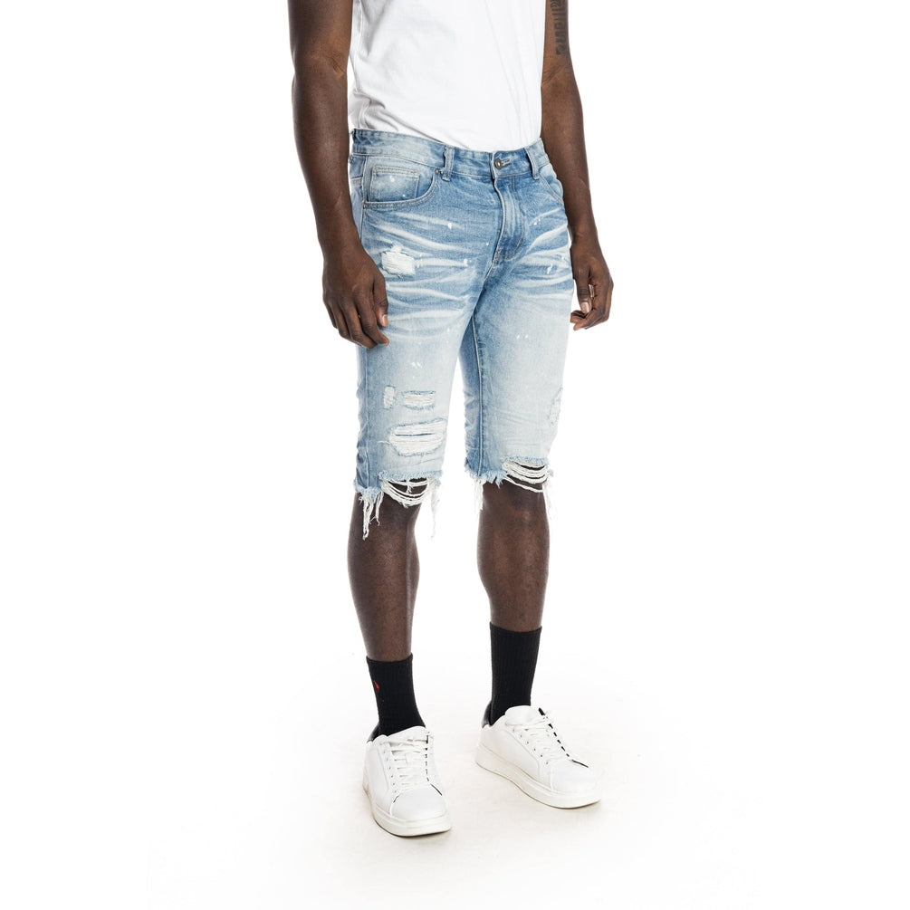 Smoke Rise Basic Jean Shorts - Turner Blue