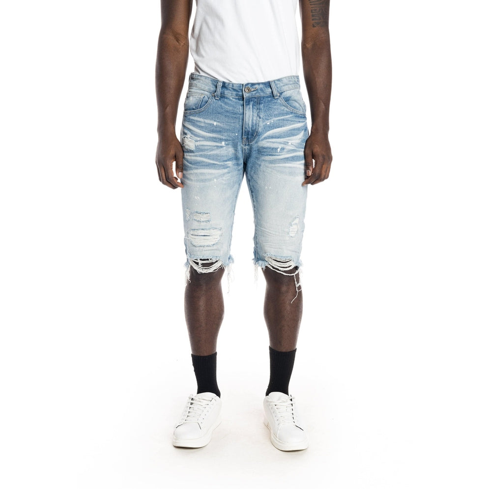 Smoke Rise Basic Jean Shorts - Turner Blue