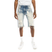 Smoke Rise Basic Jean Shorts - Cardiff Blue