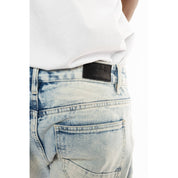 Smoke Rise Basic Jean Shorts - Plaster Blue