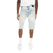 Smoke Rise Basic Jean Shorts - Plaster Blue