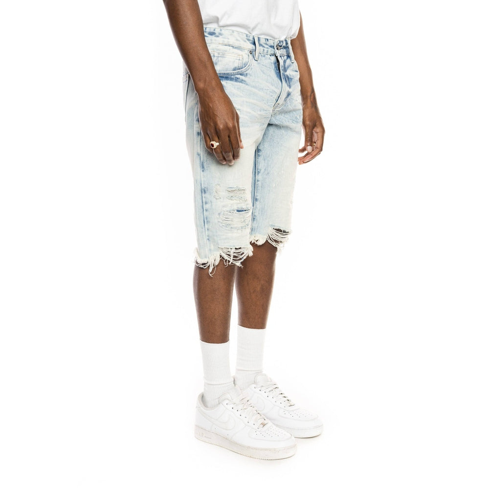 Smoke Rise Basic Jean Shorts - Plaster Blue