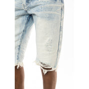 Smoke Rise Basic Jean Shorts - Plaster Blue