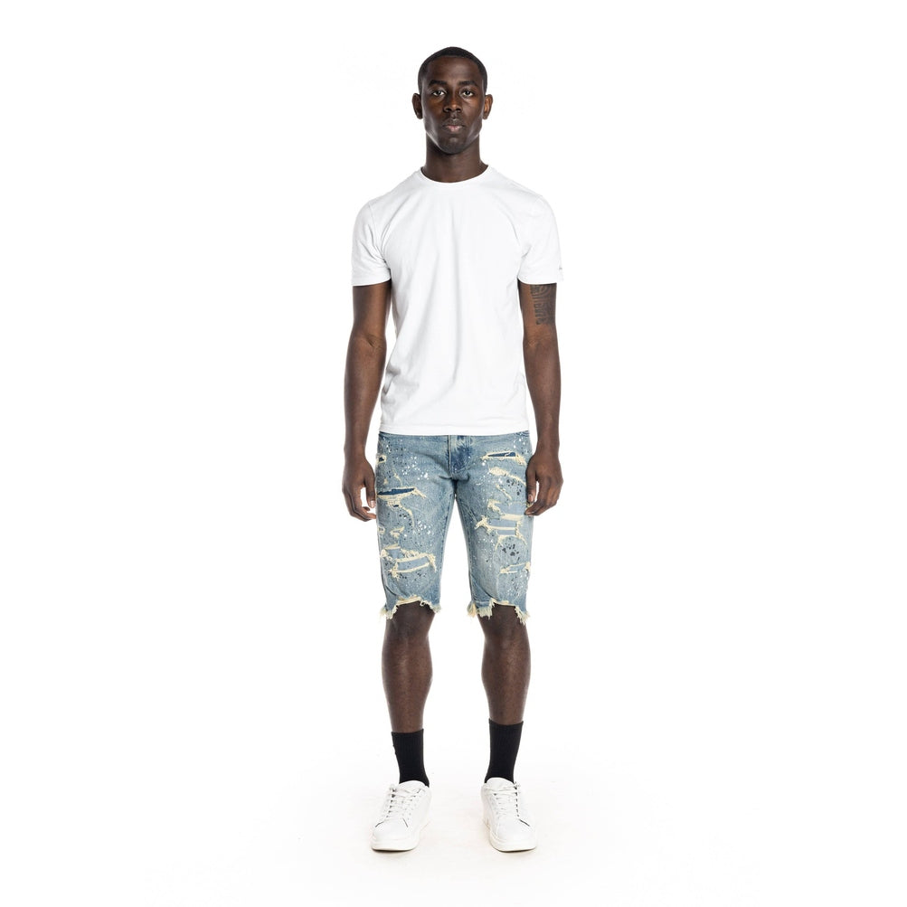 Smoke Rise Ripoff Semi Basic Jean Shorts - Blue Stone