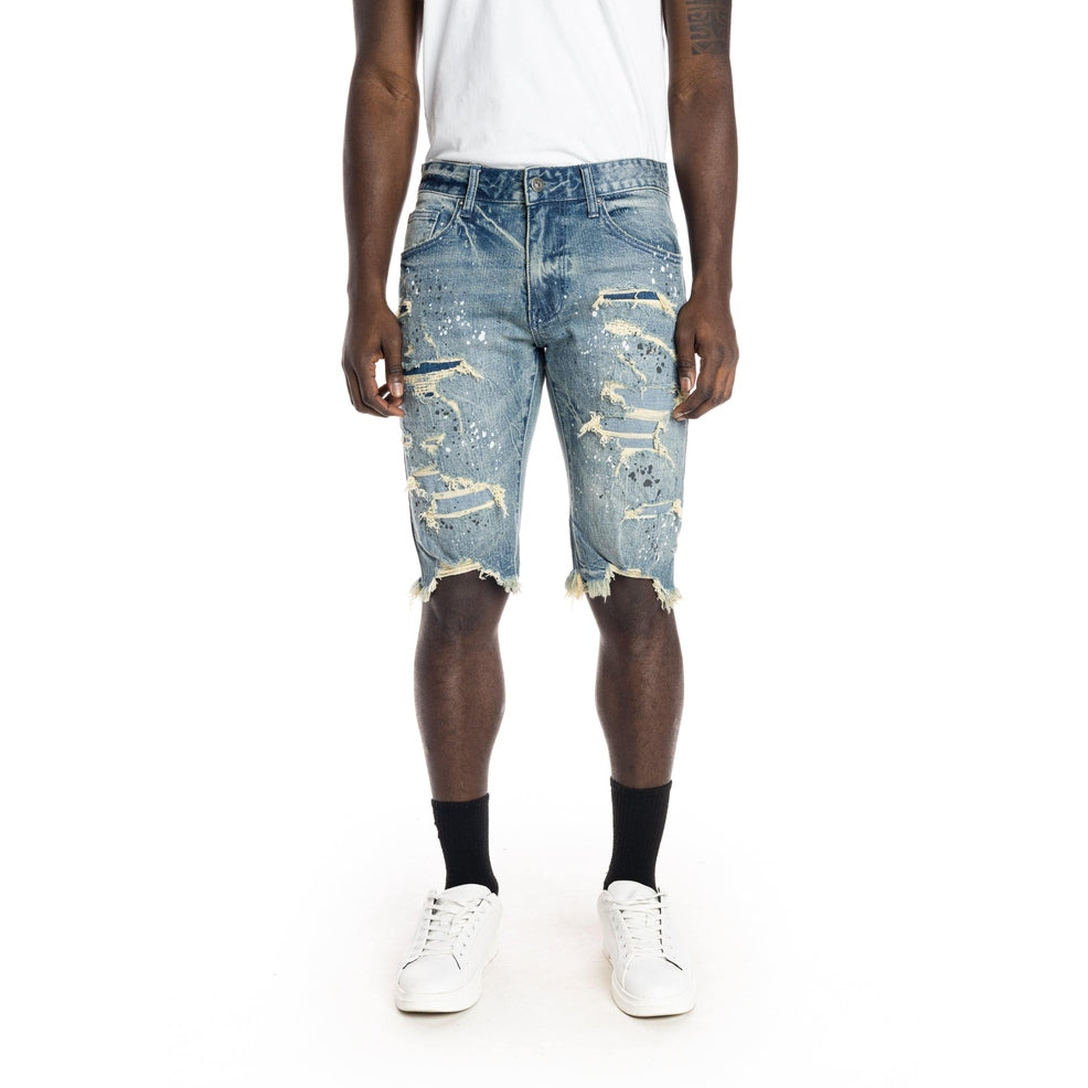 Smoke Rise Ripoff Semi Basic Jean Shorts - Blue Stone